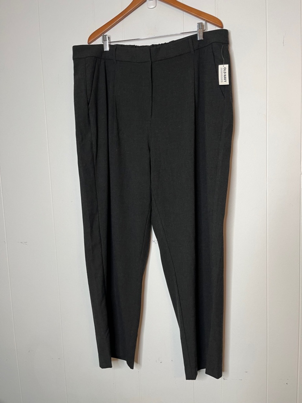 Old Navy NWT Taylor Wide Leg Trouser Pleated Dark Gray Size 2X